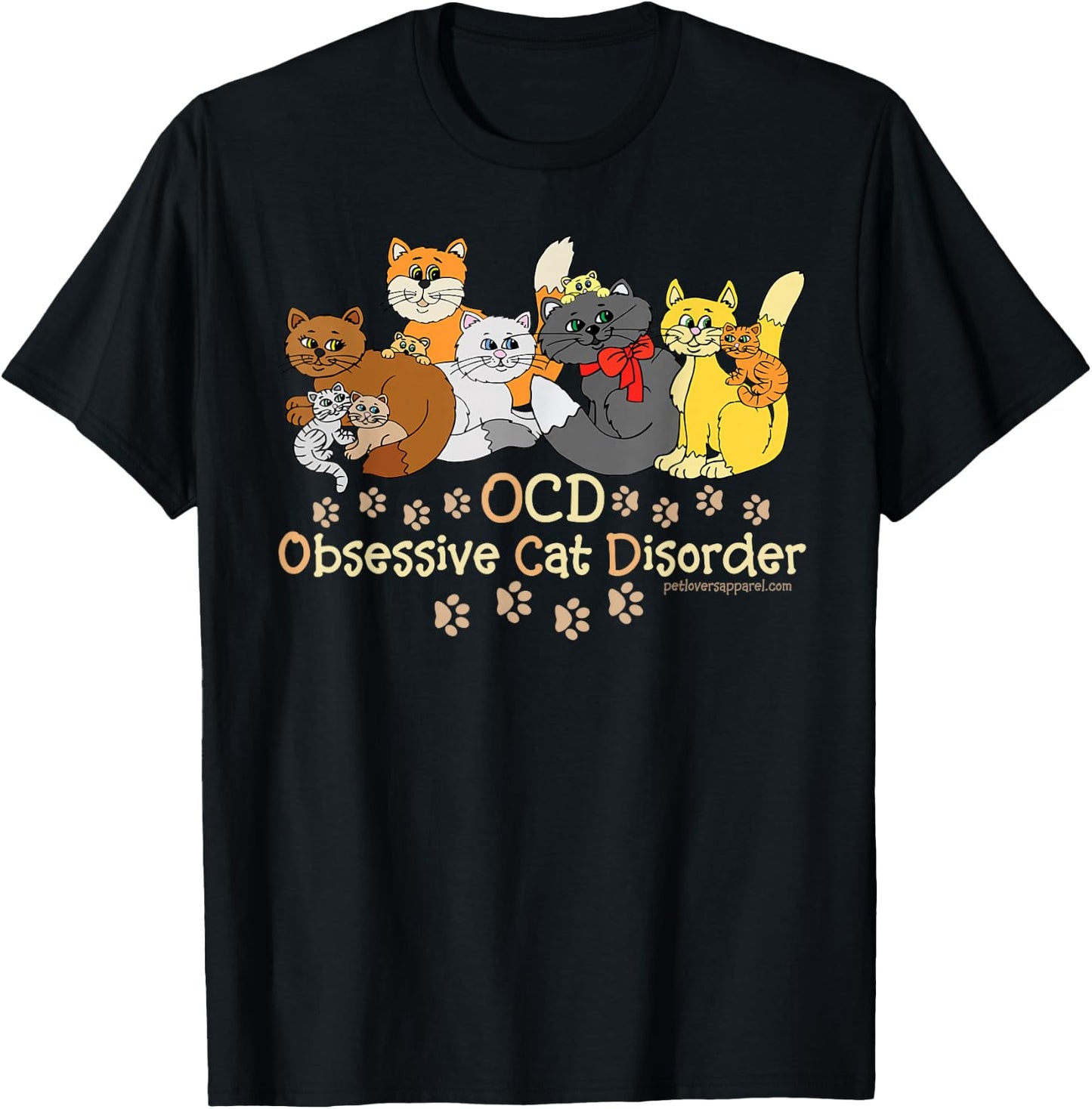 OCD Cat Disorder T-Shirt - T-Shirt | Black