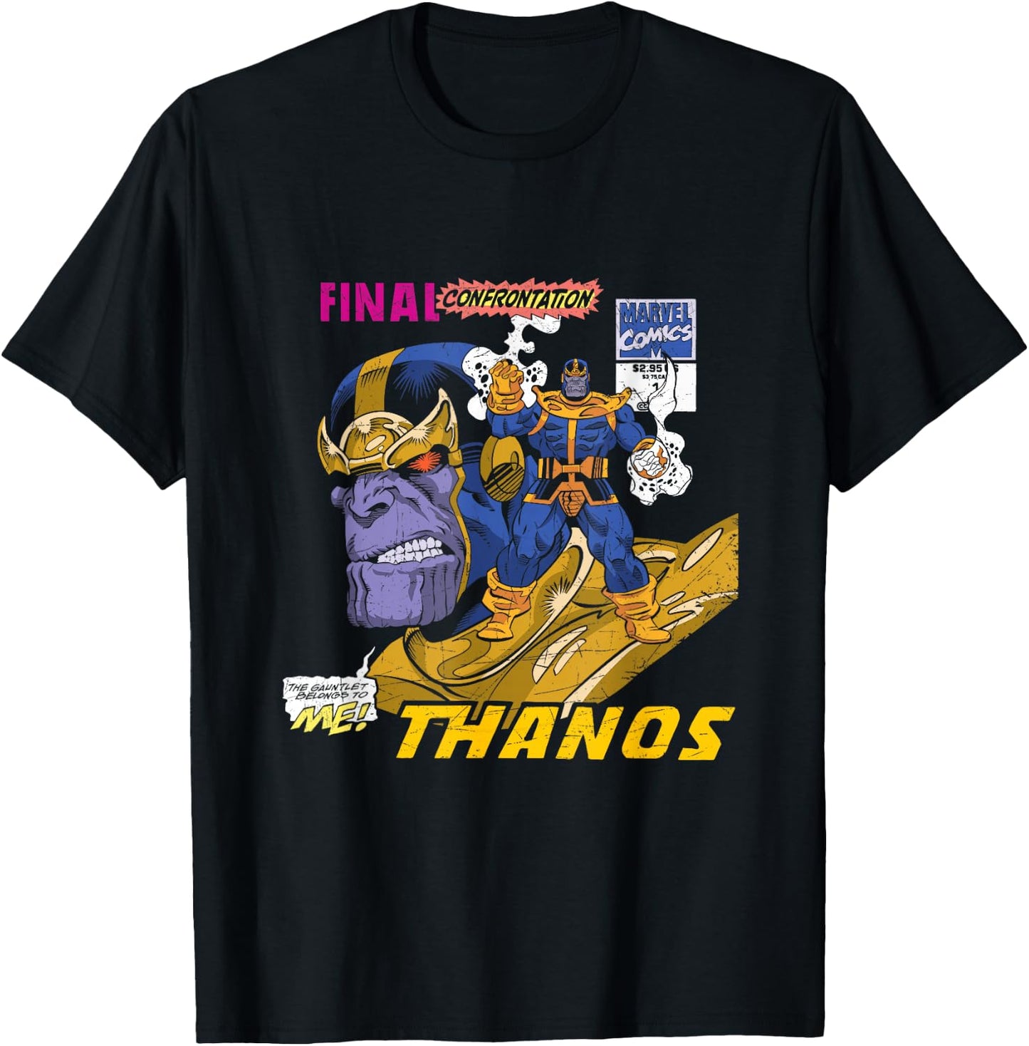 Marvel Comics Thanos Final Confrontation Retro T-Shirt - T-Shirt | Black
