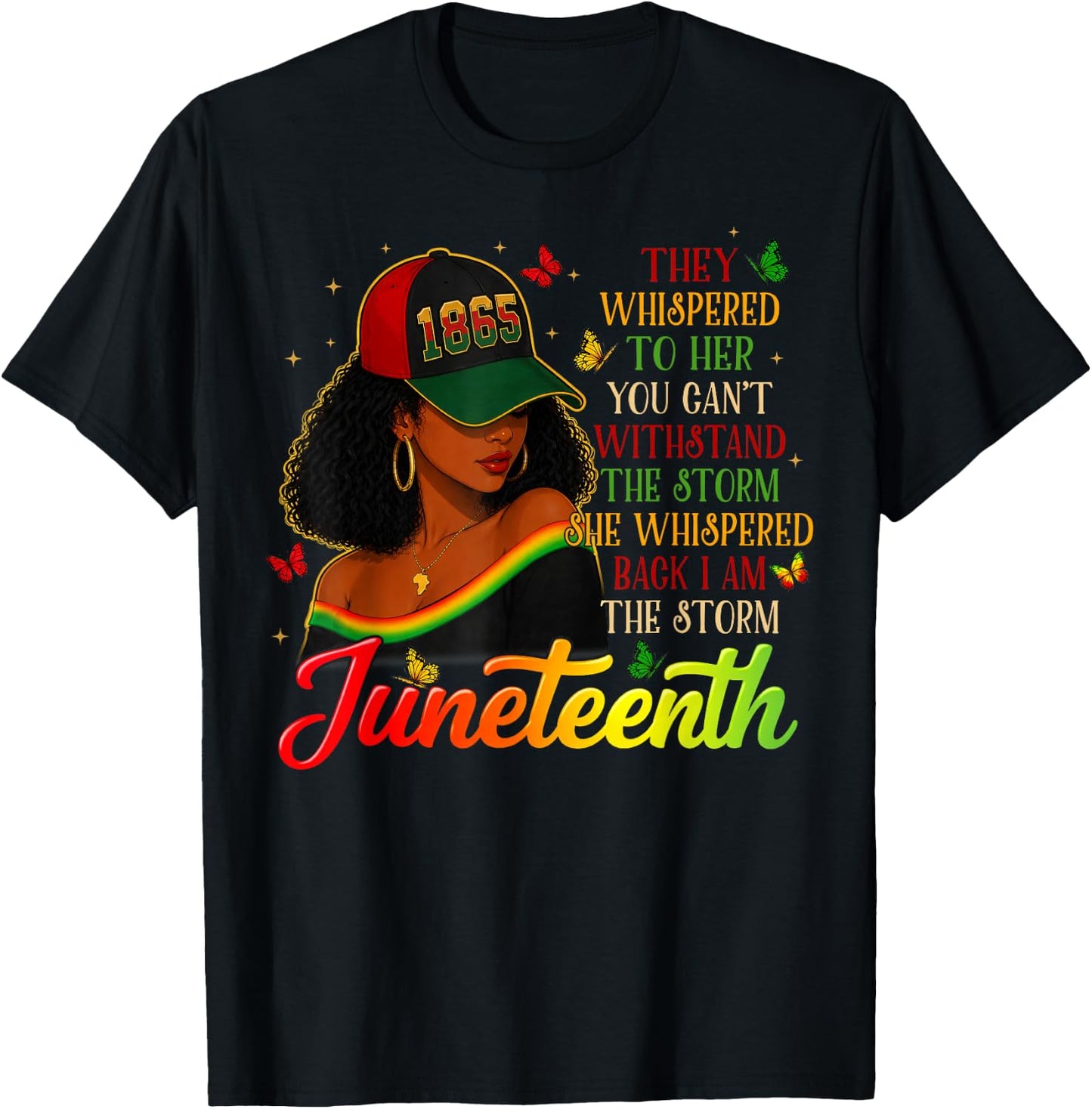 Juneteenth I'm The Storm Black Women Black History Month T-Shirt - T-Shirt | Black
