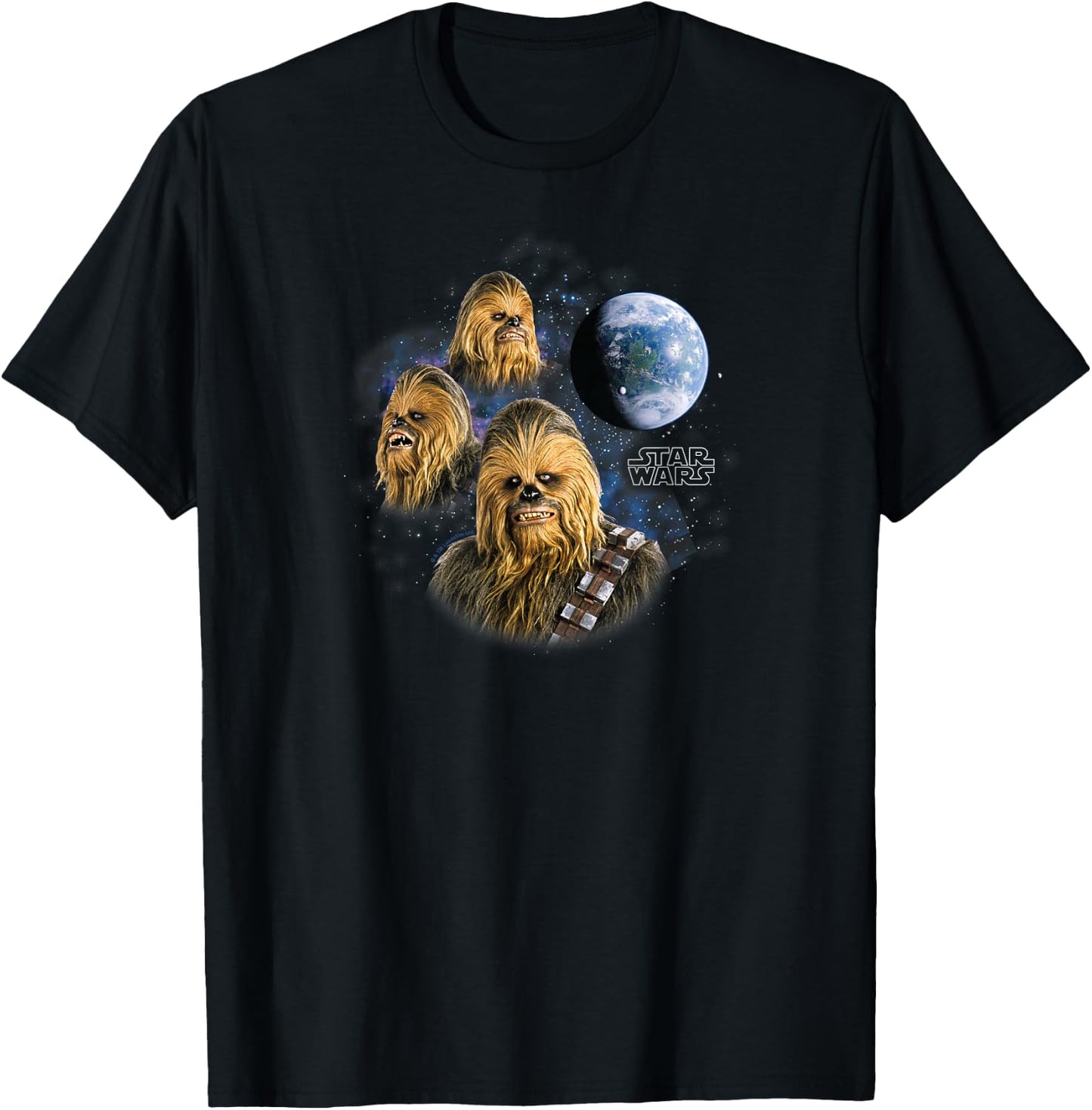 Star Wars - 3 Chewbacca Moon T-Shirt - T-Shirt | Black