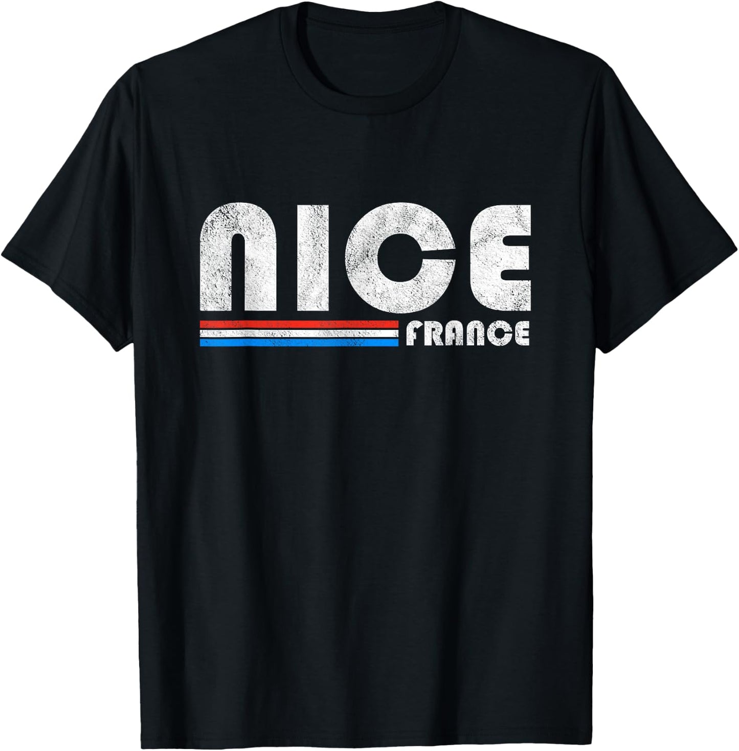 Nice France Retro Vintage Travel Vacation Gift T-Shirt - T-Shirt | Black