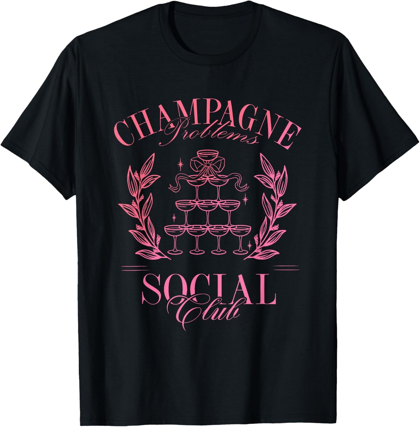 Champagne Problems Social Club Apparel T-Shirt - T-Shirt | Black