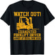 Forklift Driver Watch Out Gift Vintage T-Shirt - T-Shirt | Black