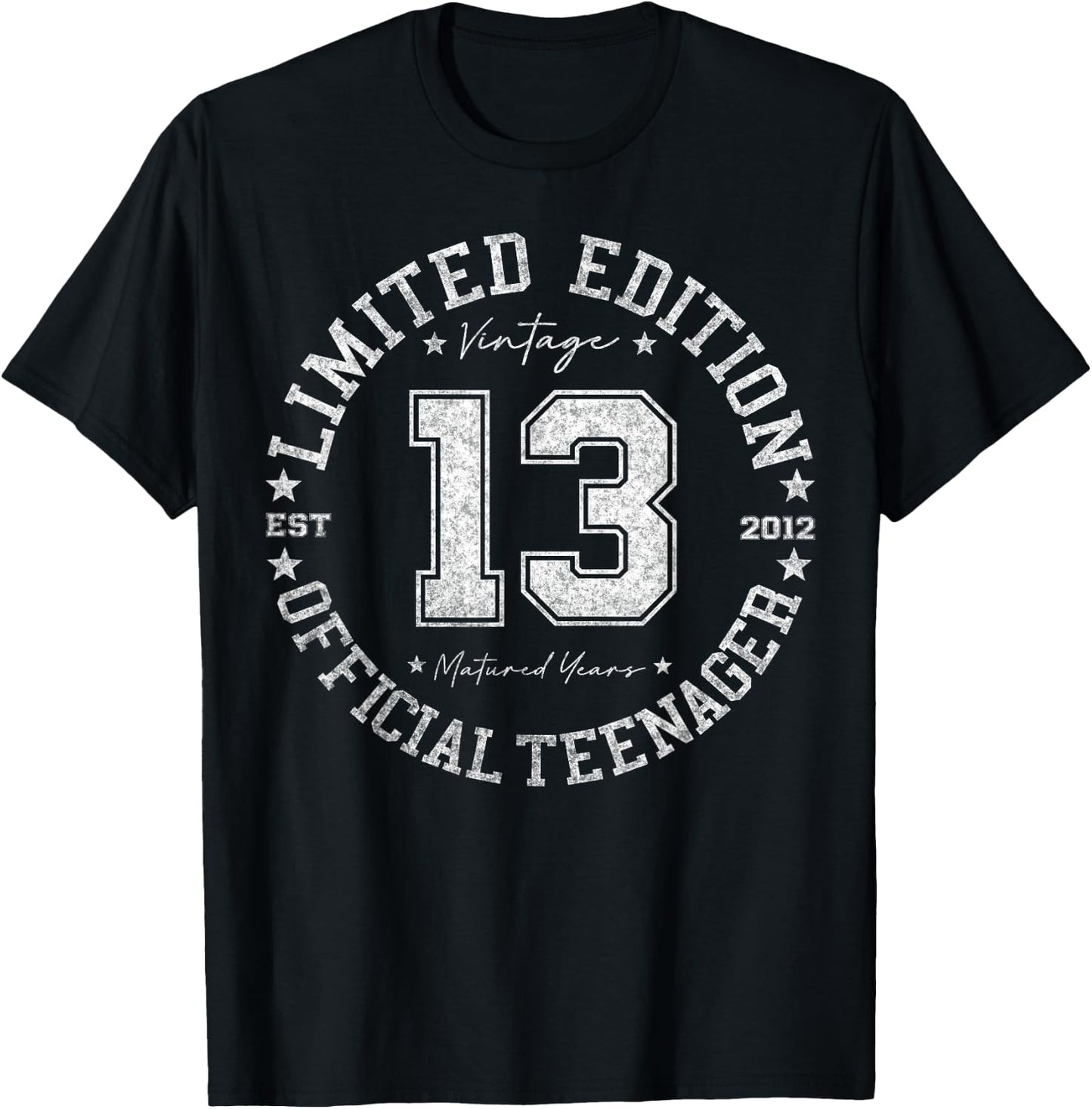 Retro One Of a Kind Shirts Women 2025 Official Teenager 13 Year Old Gifts Vintage 13th Birthday - -Kids 13-year-olds Black Short Sleeve - Small T-Shirt - T-Shirt | Black