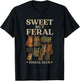 Sweet But Feral – Vintage Cat Lover Graphic Women T-Shirt - T-Shirt | Black