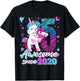5 Year Old Unicorn Gifts For Girls 5th Birthday Girl Party T-Shirt - T-Shirt | Black