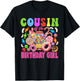 Cousin of The Birthday Girl Candyland Matching Family T-Shirt - T-Shirt | Black
