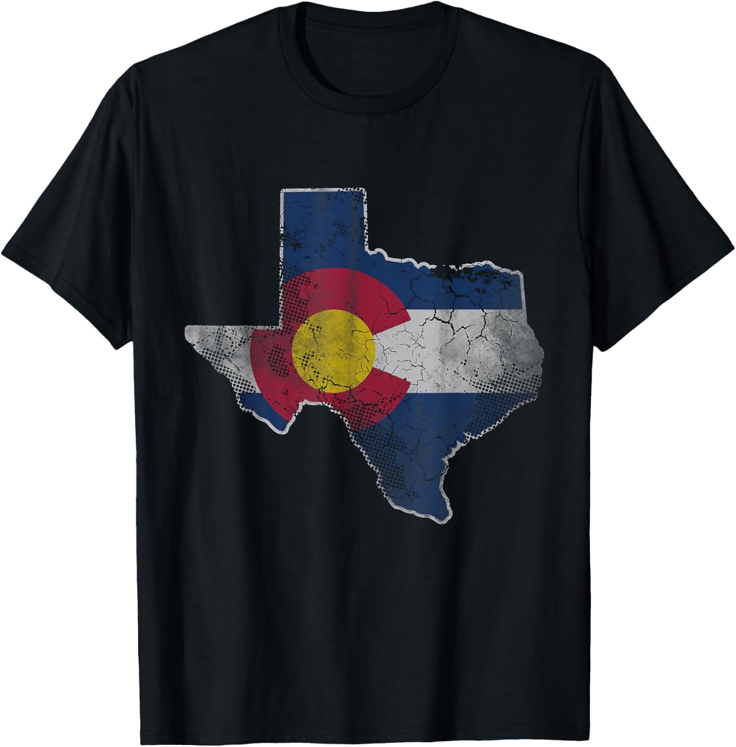 Texas Colorado Flag Family Men Women Kids T-Shirt - T-Shirt | Black