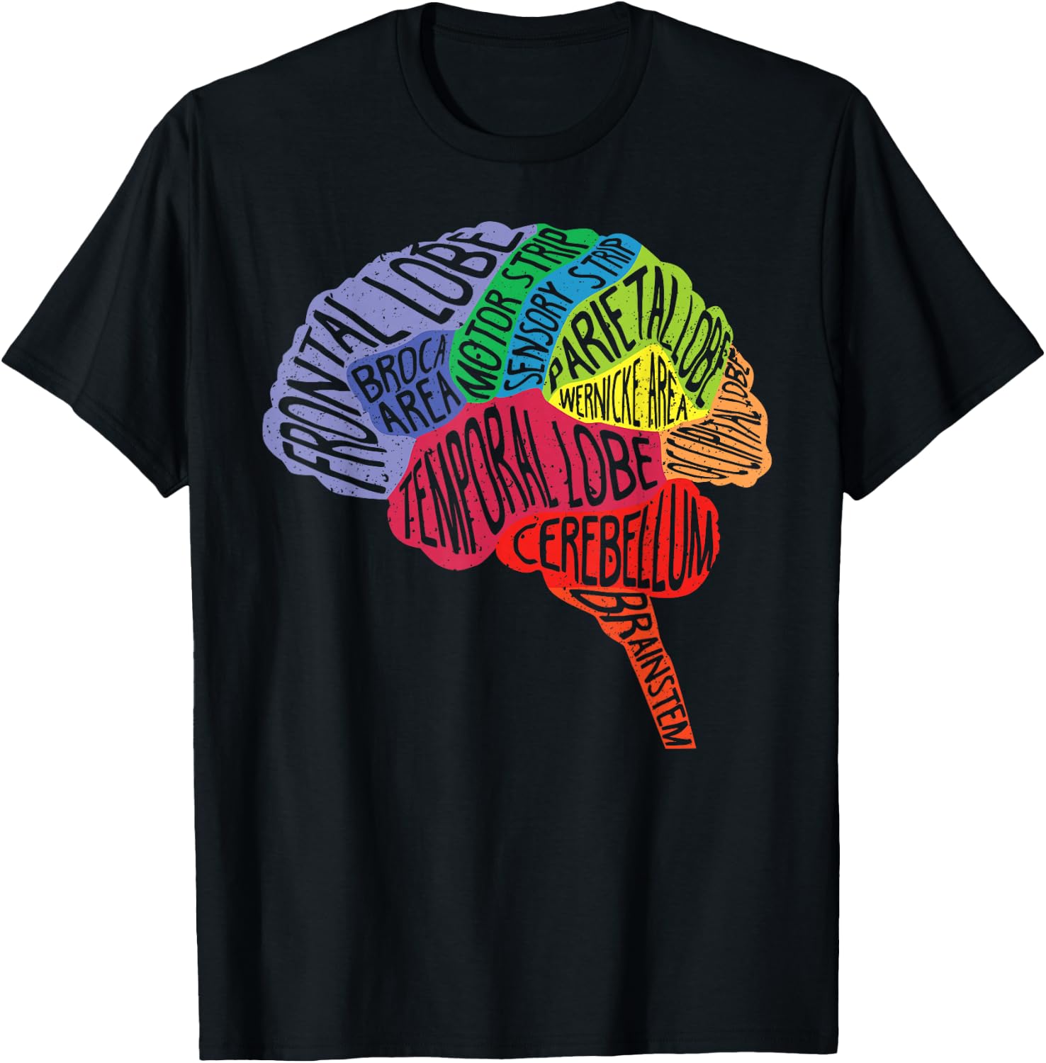 Parts Area Brain Neurologist Neurology Brain Map Surgeon T-Shirt - T-Shirt | Black