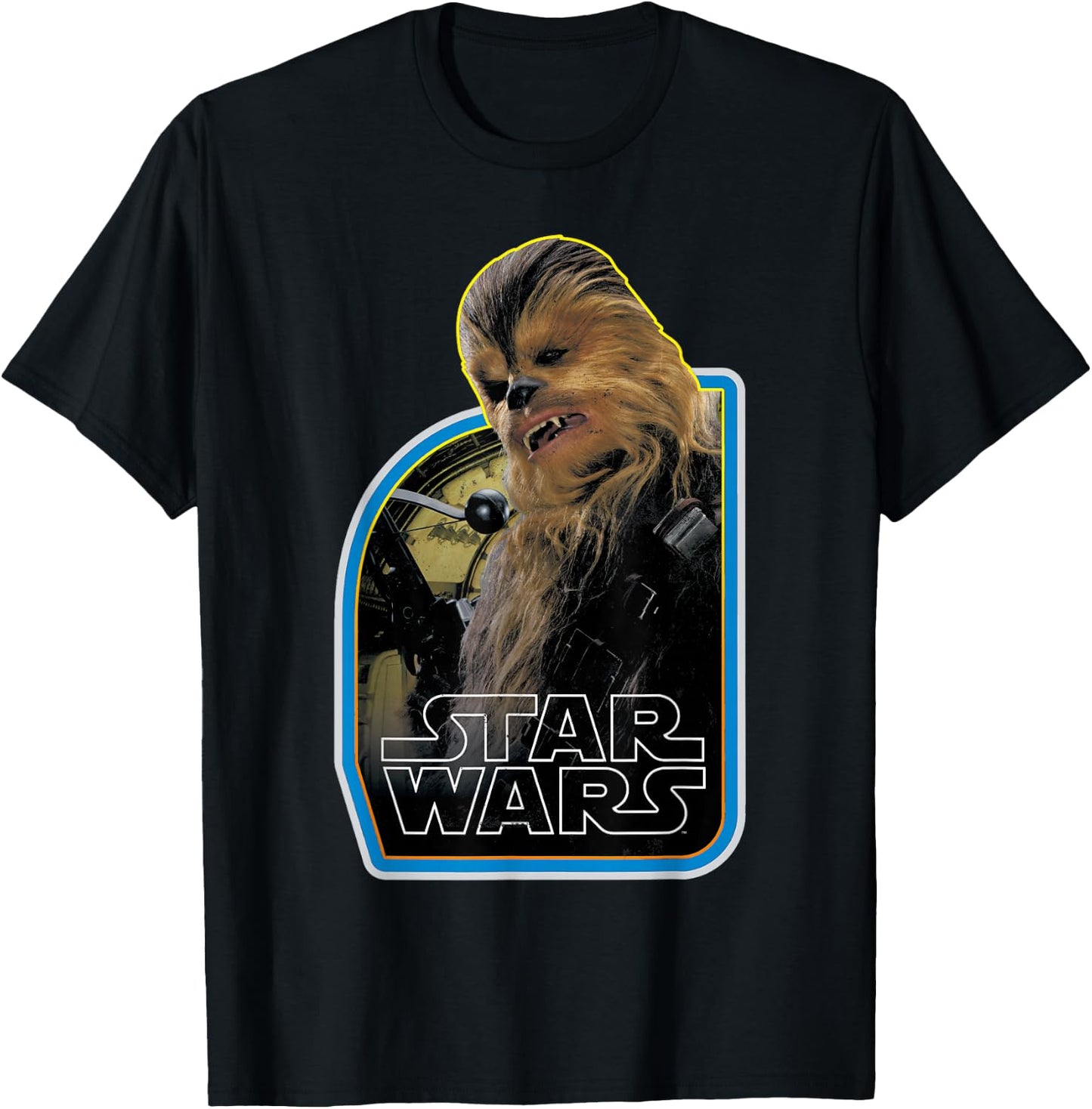 Star Wars Chewbacca Episode 7 Bowcaster Graphic T-Shirt - T-Shirt | Black