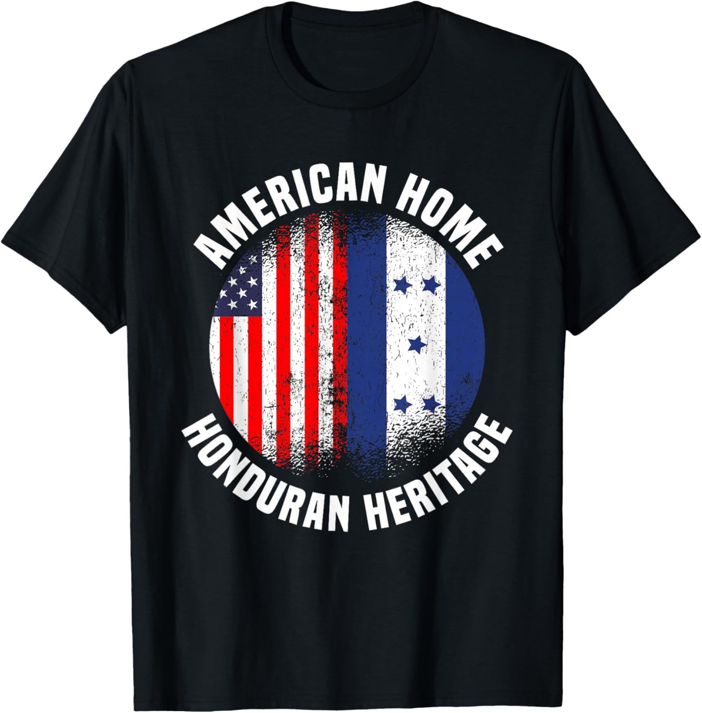 Honduras Outfit & Women US American Honduran Flag T-Shirt - T-Shirt | Black