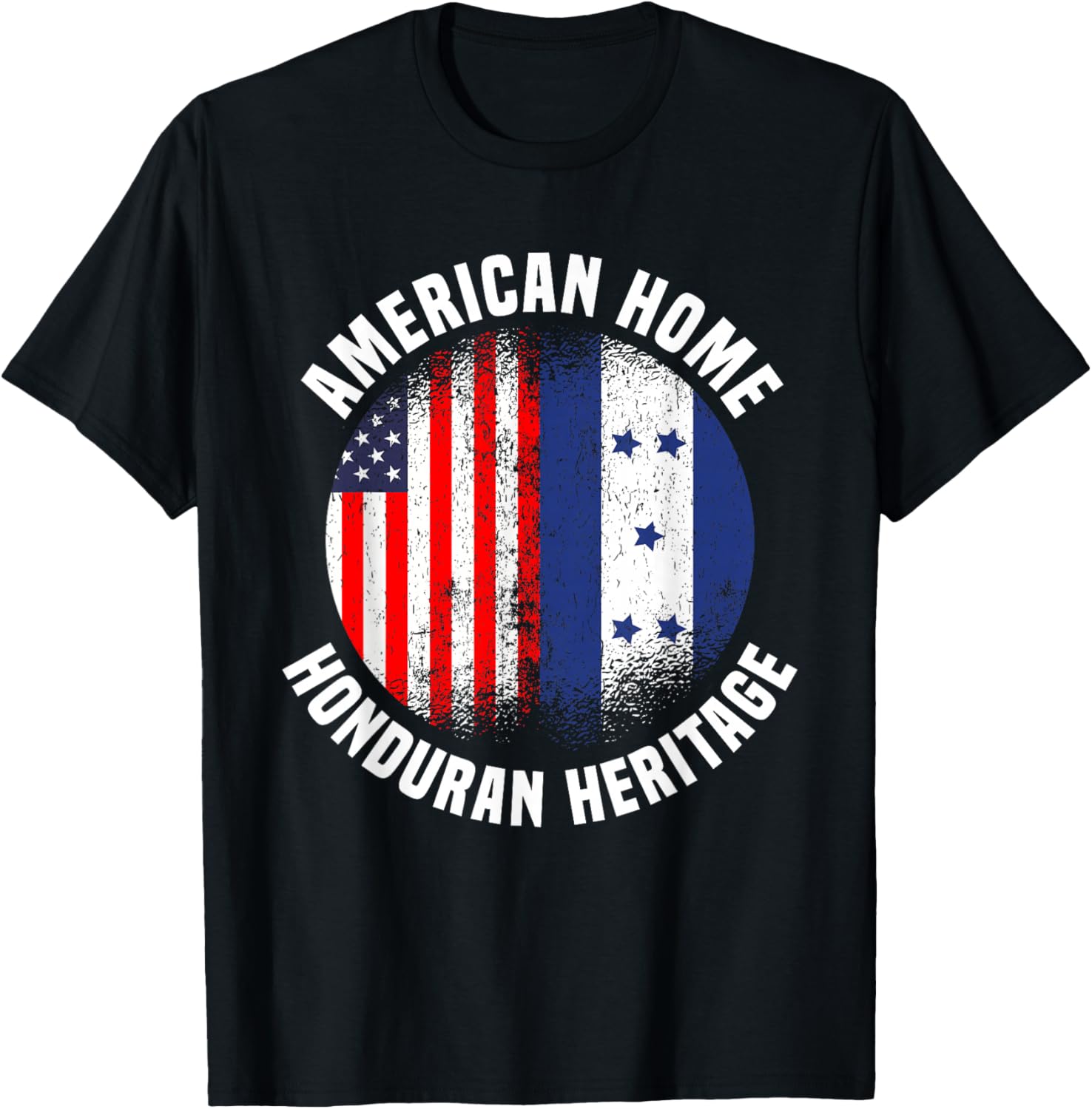 Honduras Outfit & Women US American Honduran Flag T-Shirt - T-Shirt | Black