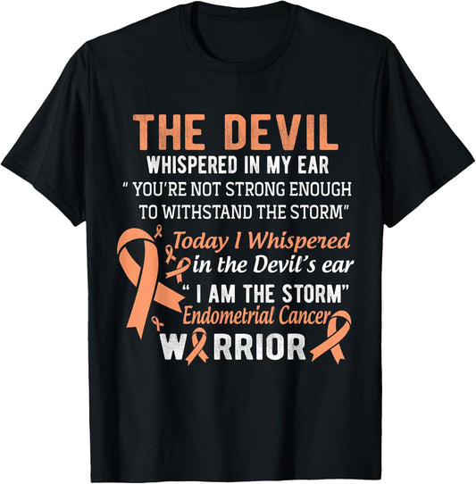 I am the Storm Endometrial Cancer Warrior T-Shirt - T-Shirt | Black
