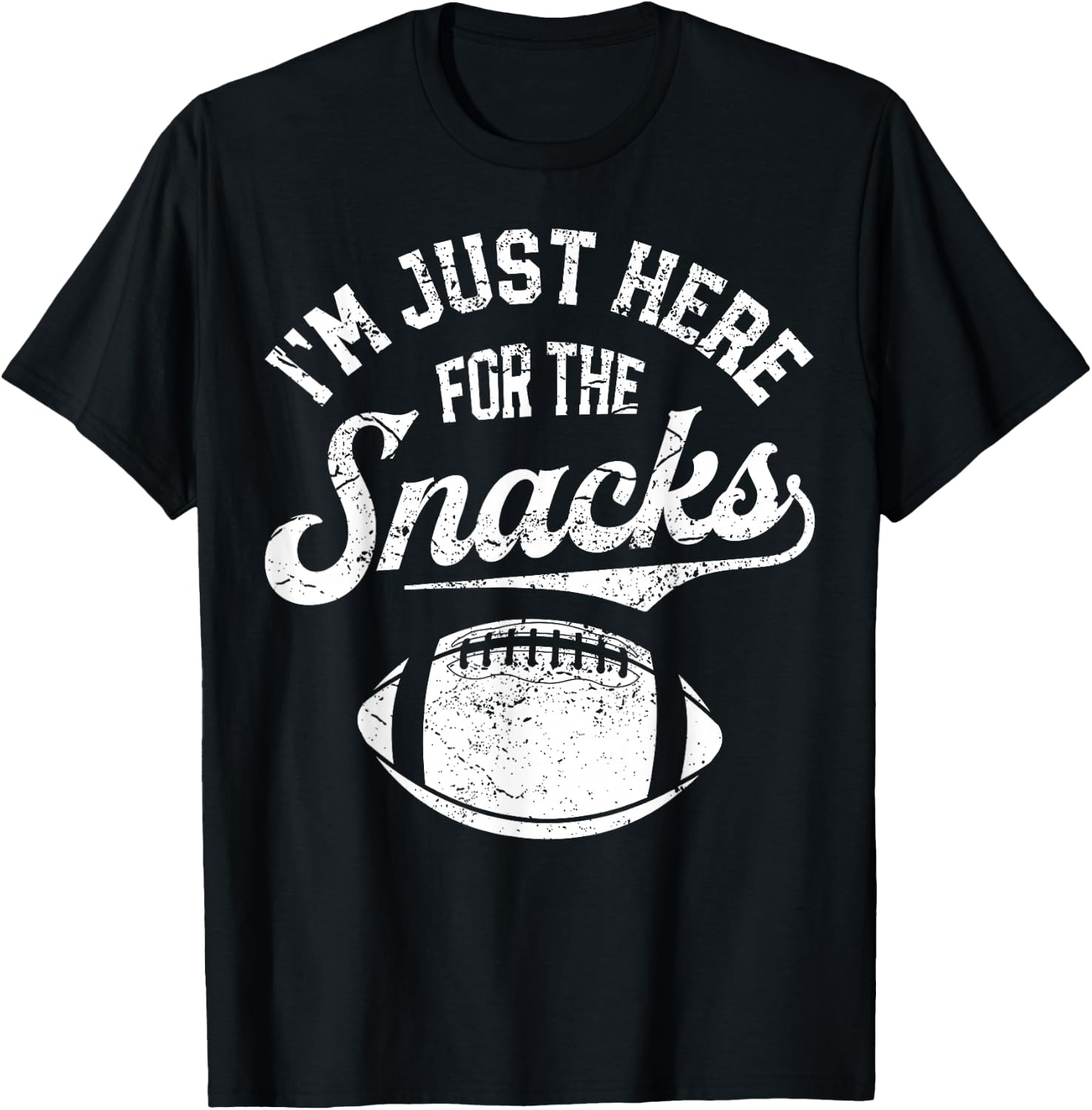 I'm Just Here For The Snacks Funny Fantasy Football League T-Shirt - T-Shirt | Black