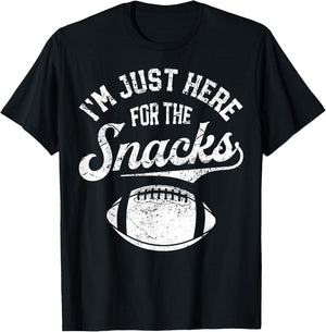 I'm Just Here For The Snacks Funny Fantasy Football League T-Shirt - T-Shirt | Black