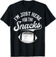 I'm Just Here For The Snacks Funny Fantasy Football League T-Shirt - T-Shirt | Black