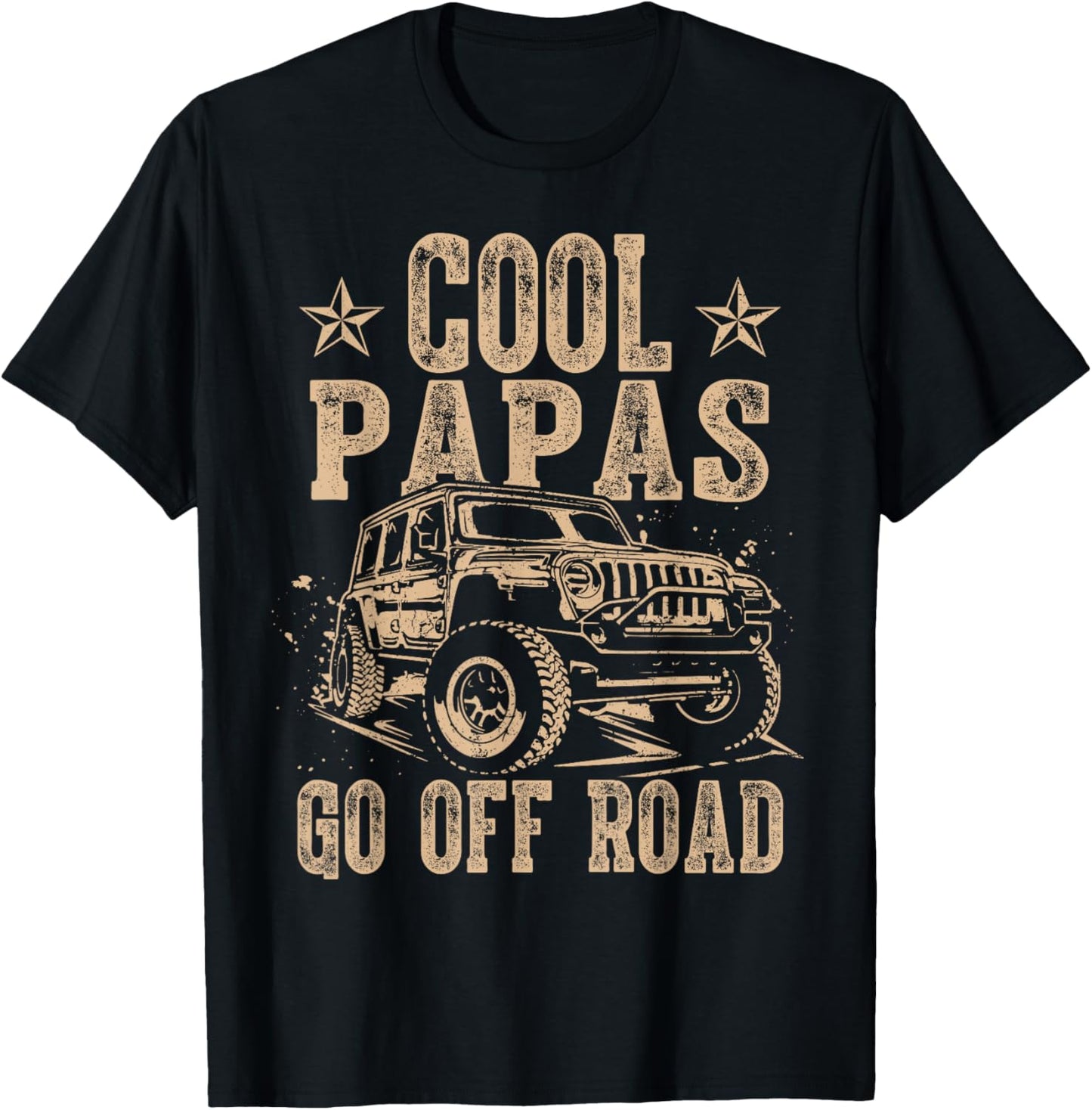 Cool Papas Go Off Road Shirt – Funny Off Road Papa T-Shirt - T-Shirt | Black