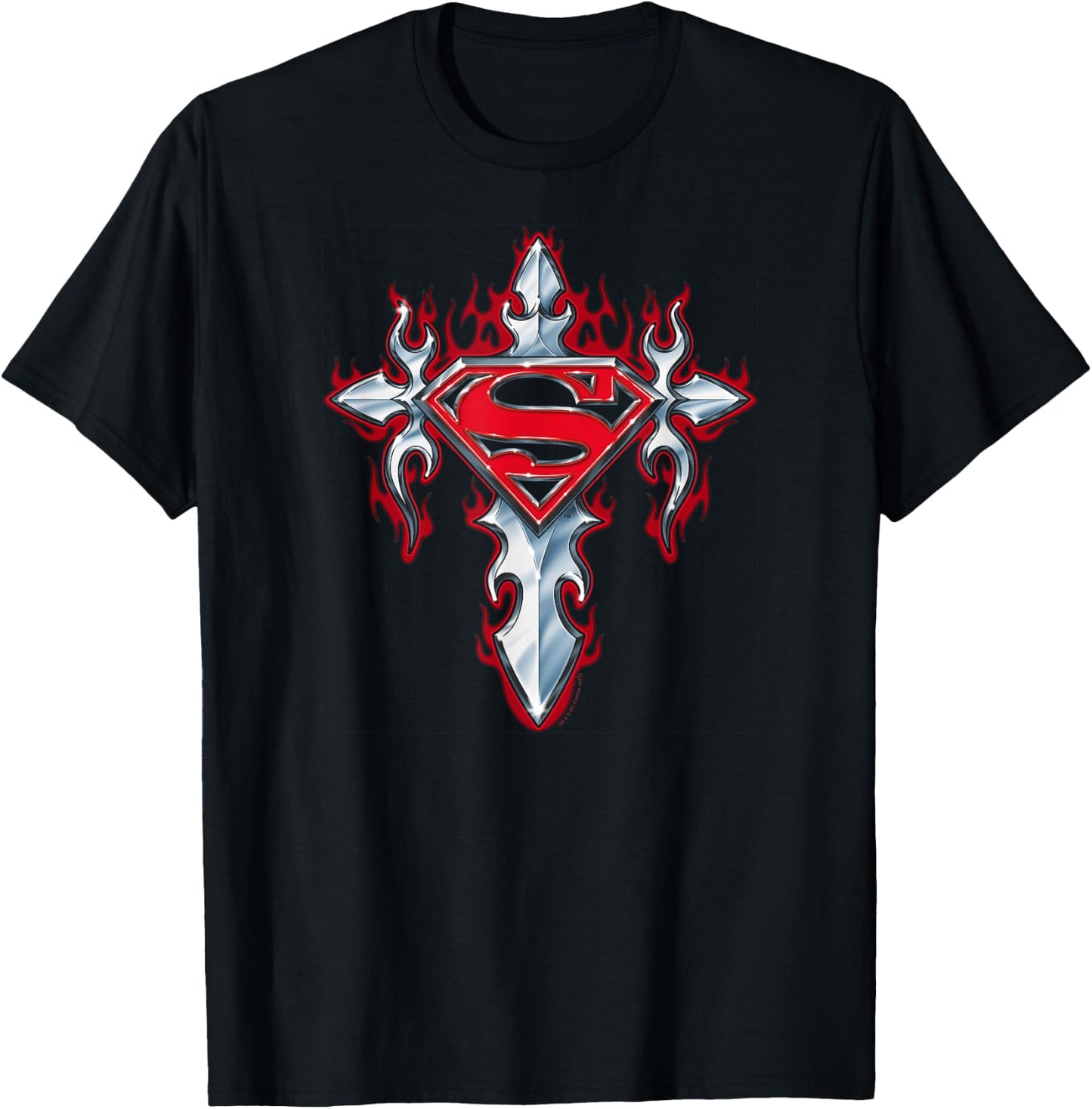 Superman Gothic Steel Logo T-Shirt - T-Shirt | Black