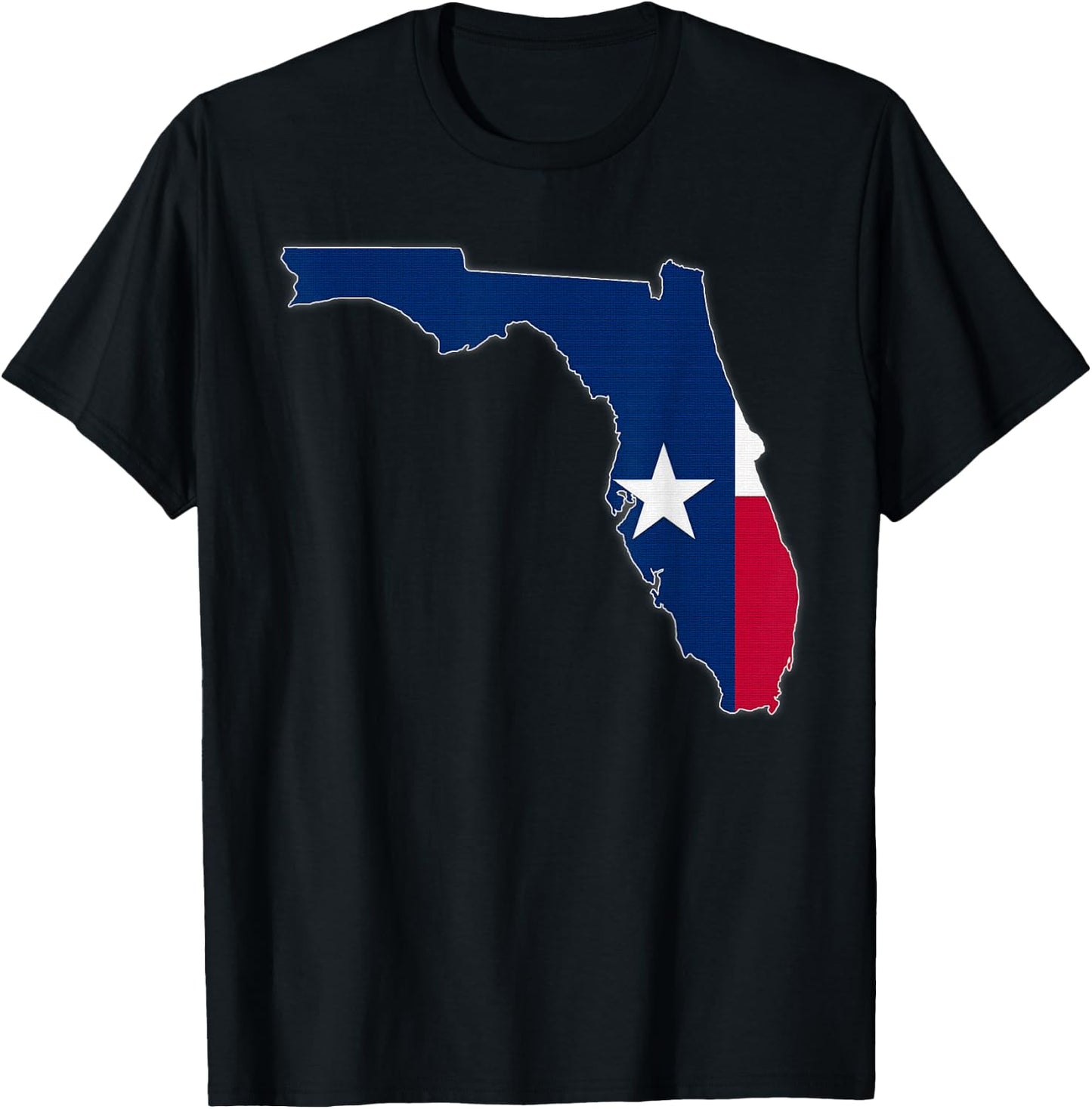FLORIDA STATE MAP TEXAS TX Flag Roots Men Women Gift T-Shirt - T-Shirt | Black