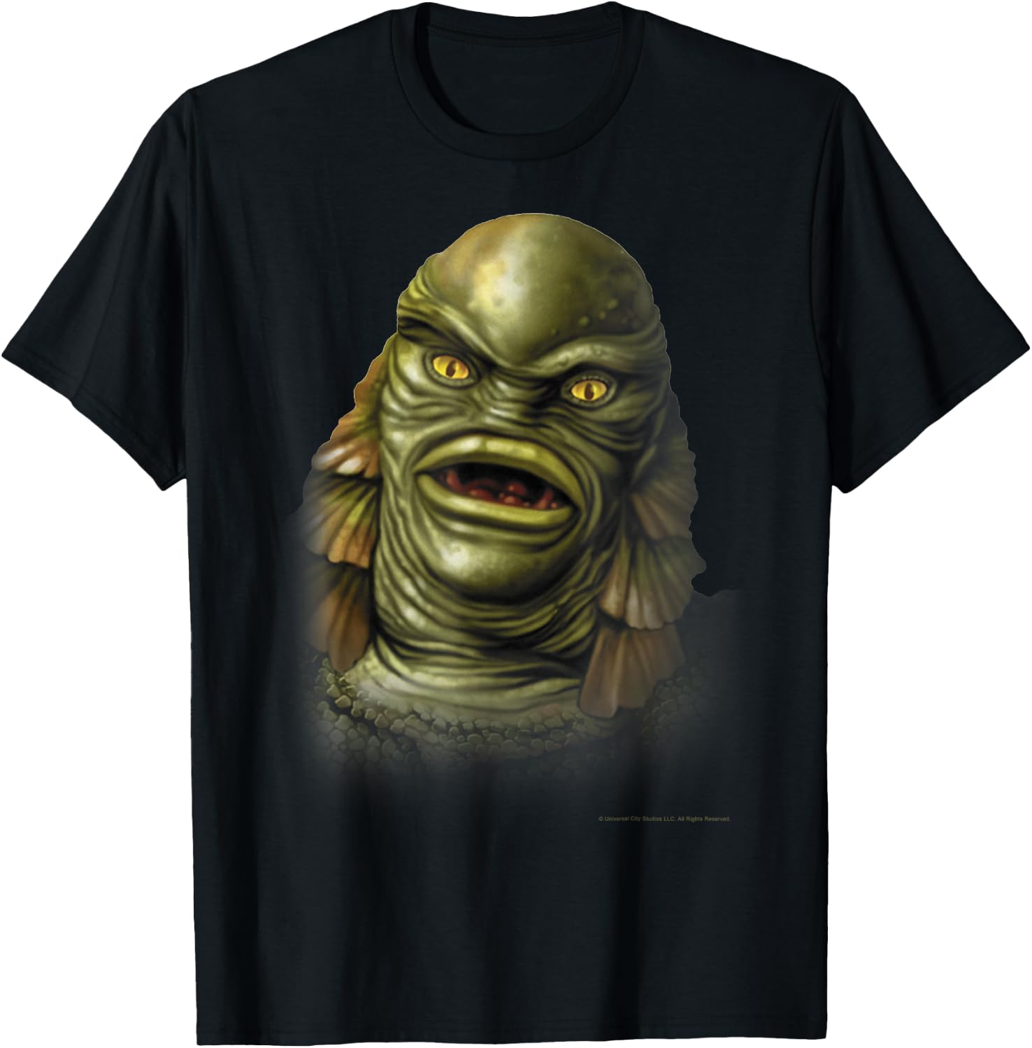 Universal Monsters Creature From The Black Lagoon Big Face T-Shirt - T-Shirt | Black