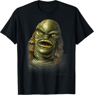 Universal Monsters Creature From The Black Lagoon Big Face T-Shirt - T-Shirt | Black