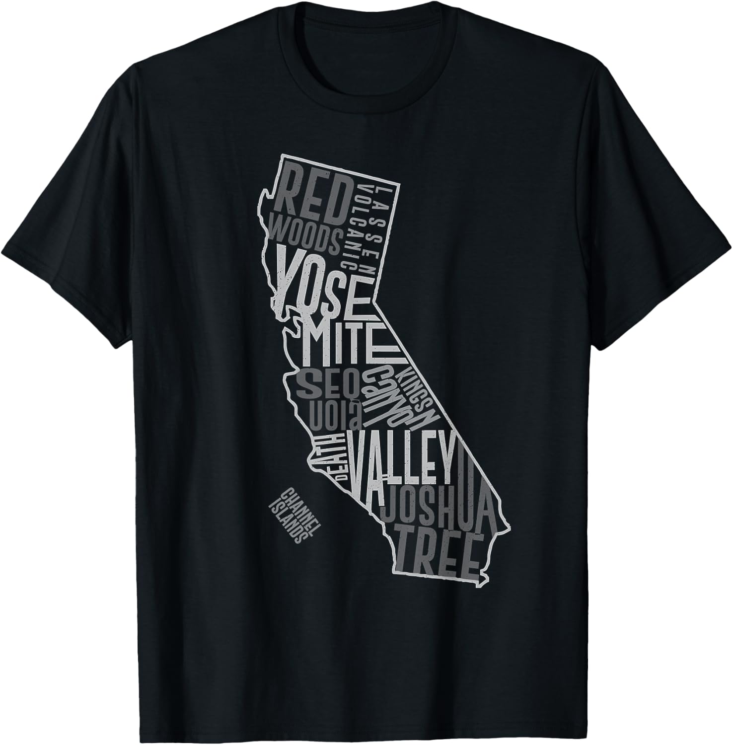 California National Parks Shirt Vintage Cali Parks Map T-Shirt - T-Shirt | Black
