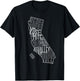 California National Parks Shirt Vintage Cali Parks Map T-Shirt - T-Shirt | Black