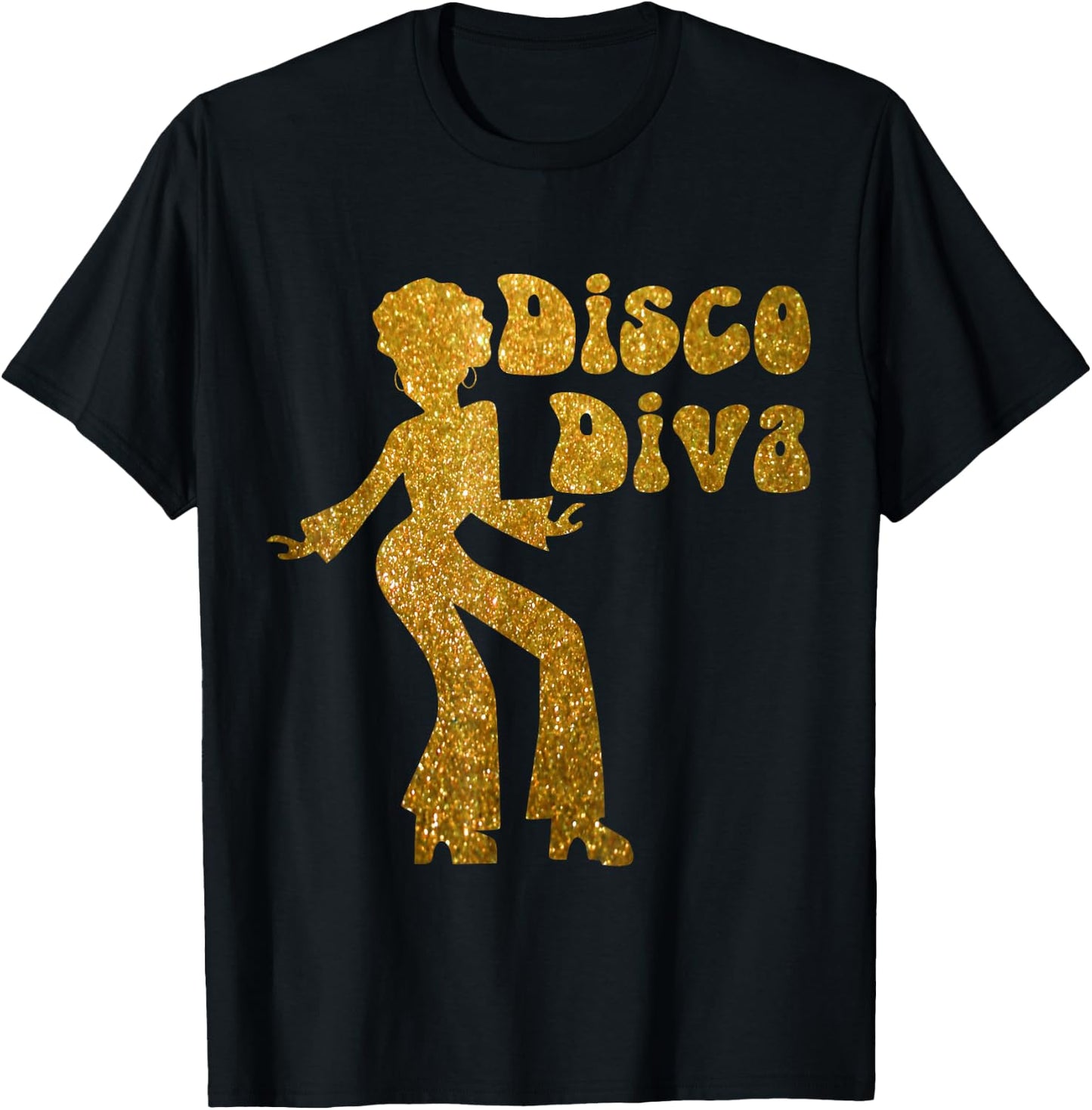 Disco Diva - Retro 70's Seventies Retro Disco Ball T-Shirt - T-Shirt | Black