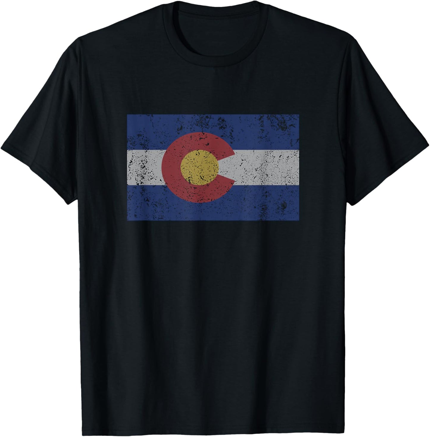 Colorado State Flag Denver Rocky Mountain Coloradan T-Shirt - T-Shirt | Black