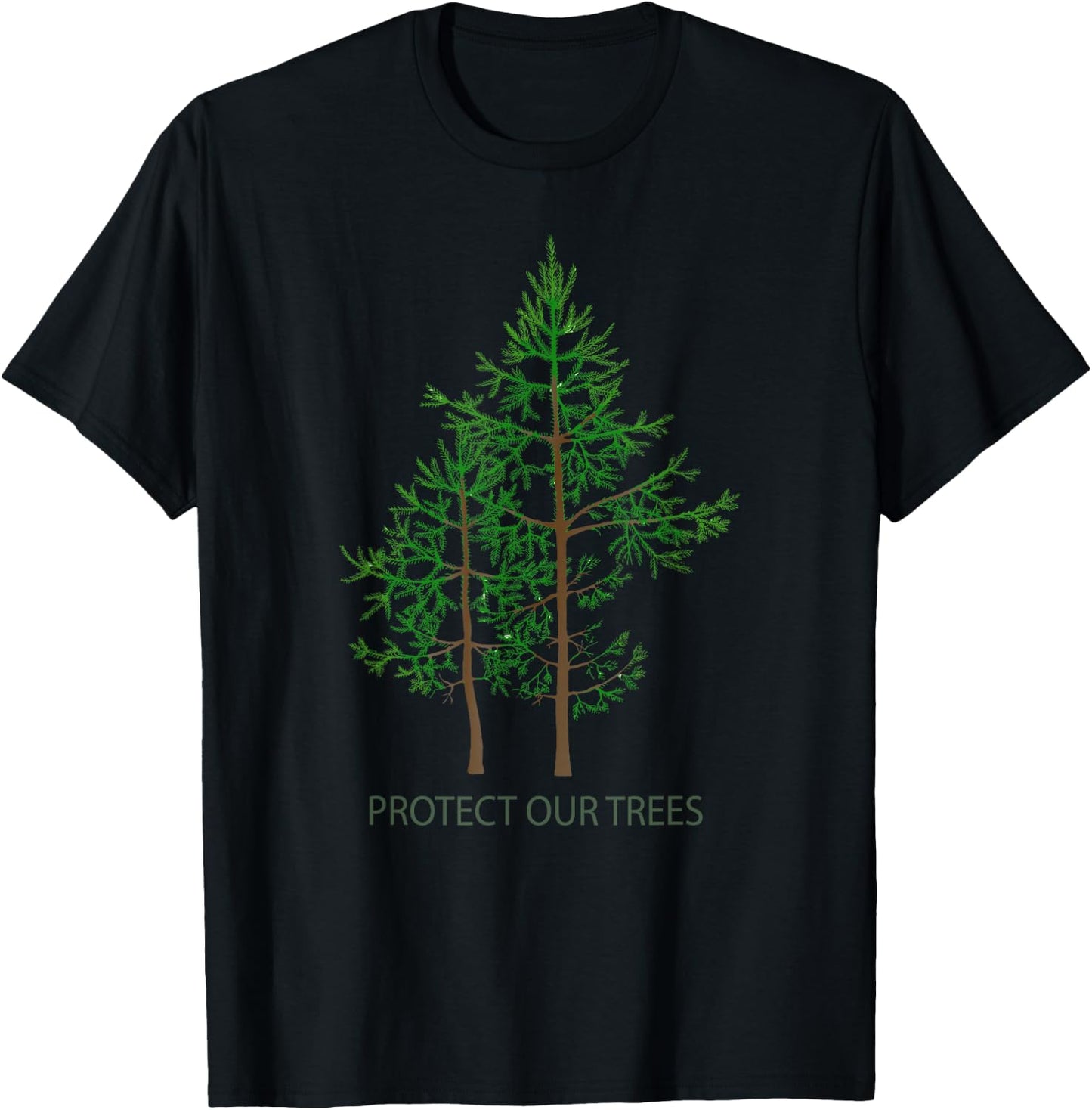 Save Protect Trees Stop Deforestation Tree Hugger Apparel T-Shirt - T-Shirt | Black