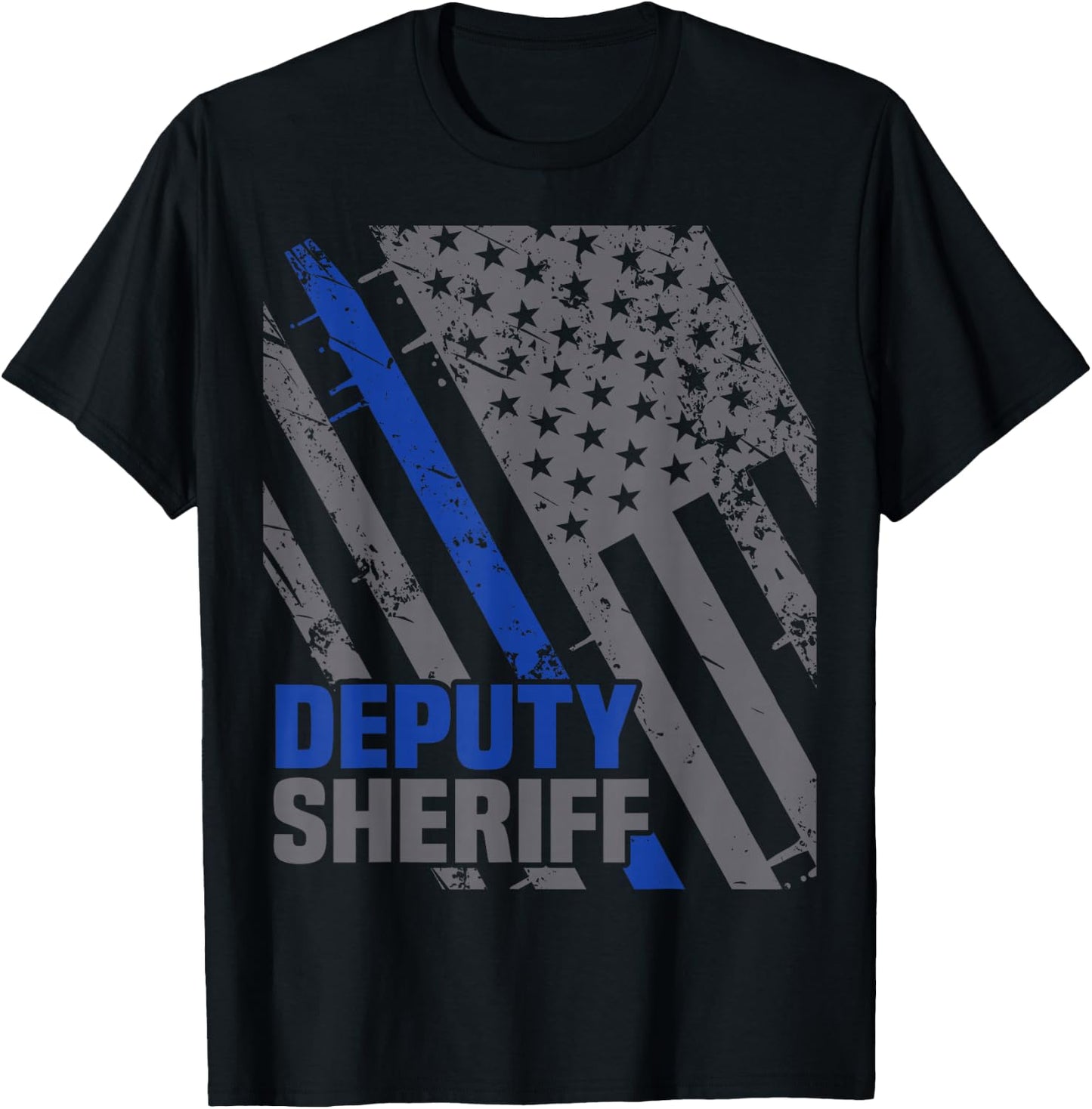 Deputy Sheriff Police Thin Blue Line Cop T-Shirt - T-Shirt | Black
