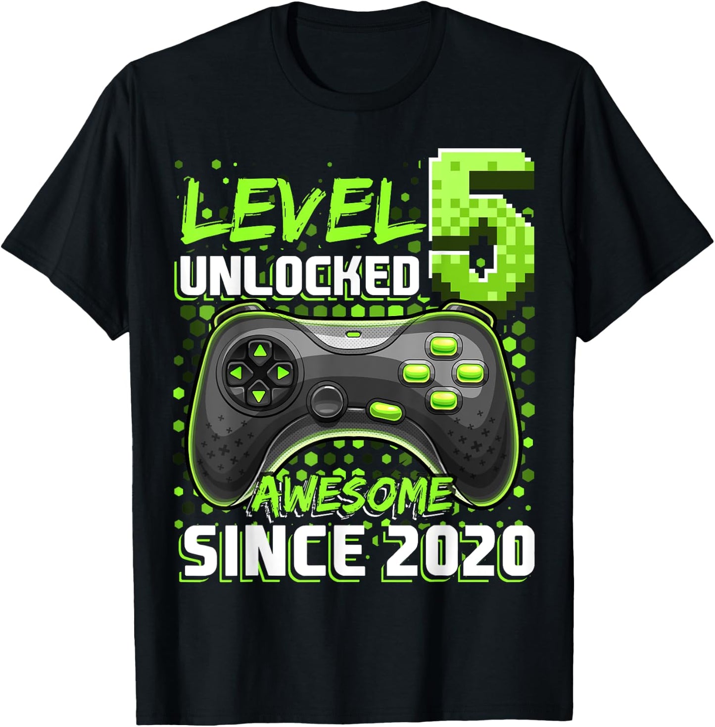 5th Birthday Boy Level 5 Gamer 5 Year Video Game Party T-Shirt - T-Shirt | Black