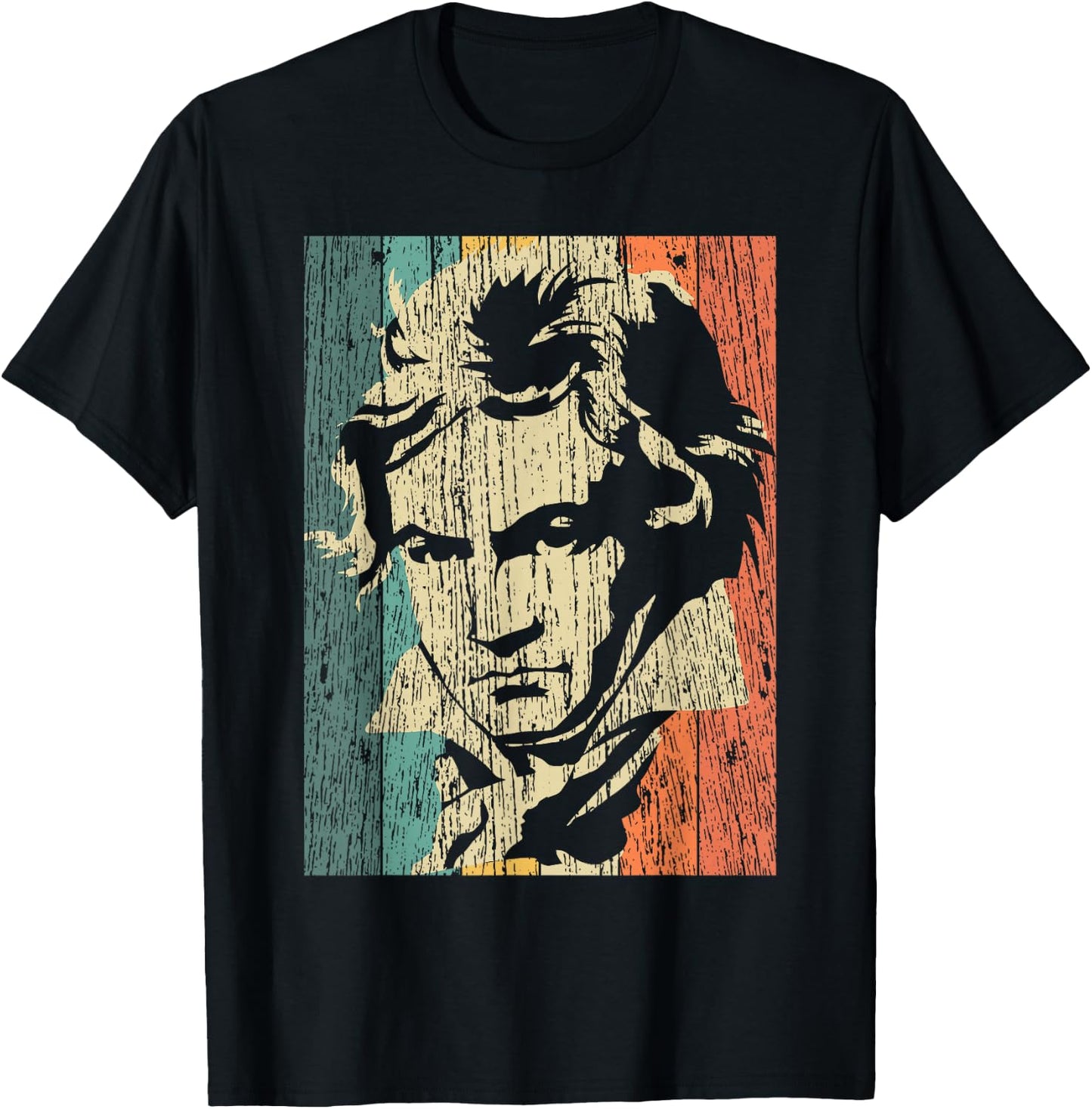 Beethoven T Shirt Ludwig Van Vintage Music Composer Gift T-Shirt - T-Shirt | Black