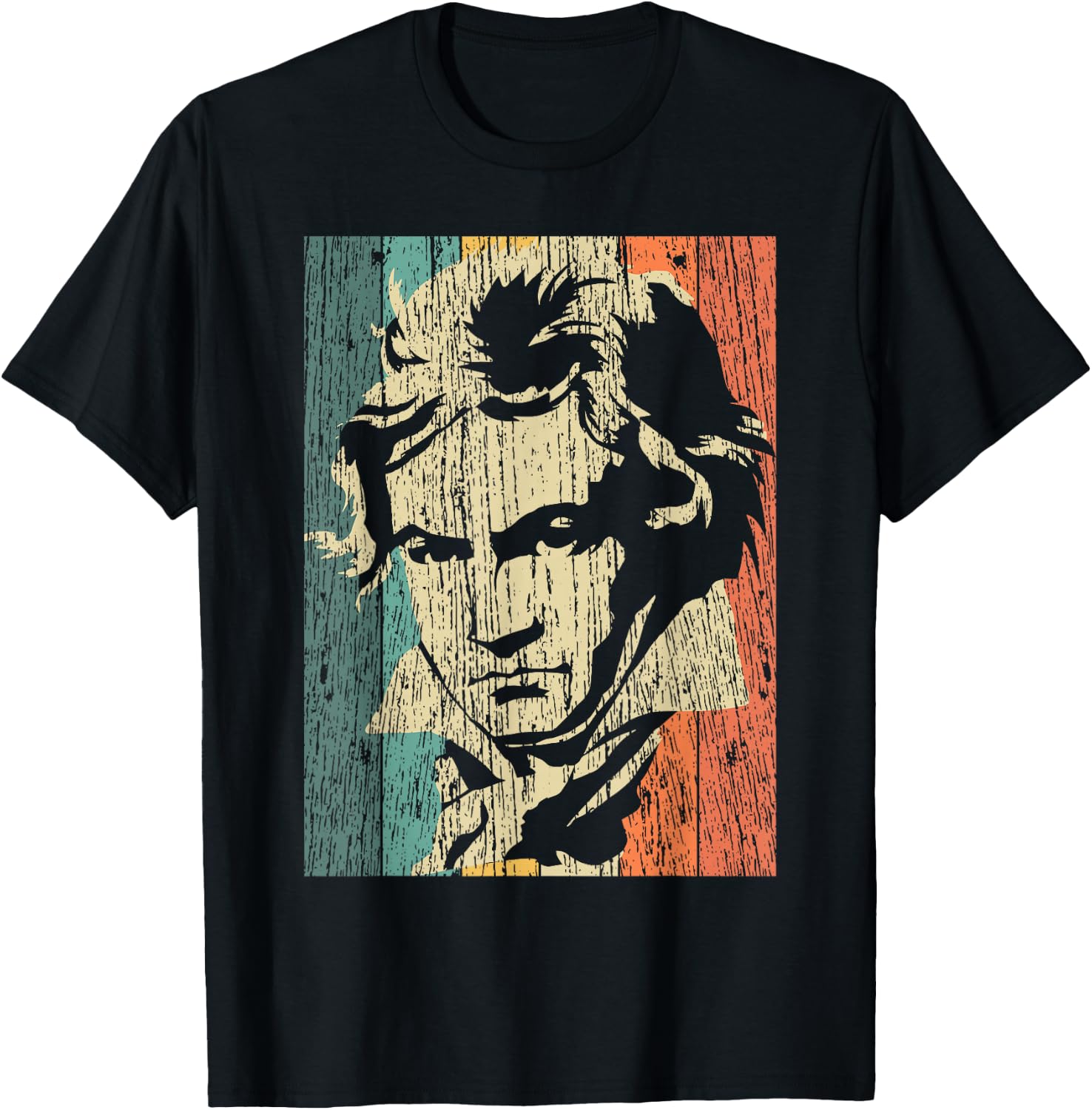 Beethoven T Shirt Ludwig Van Vintage Music Composer Gift T-Shirt - T-Shirt | Black