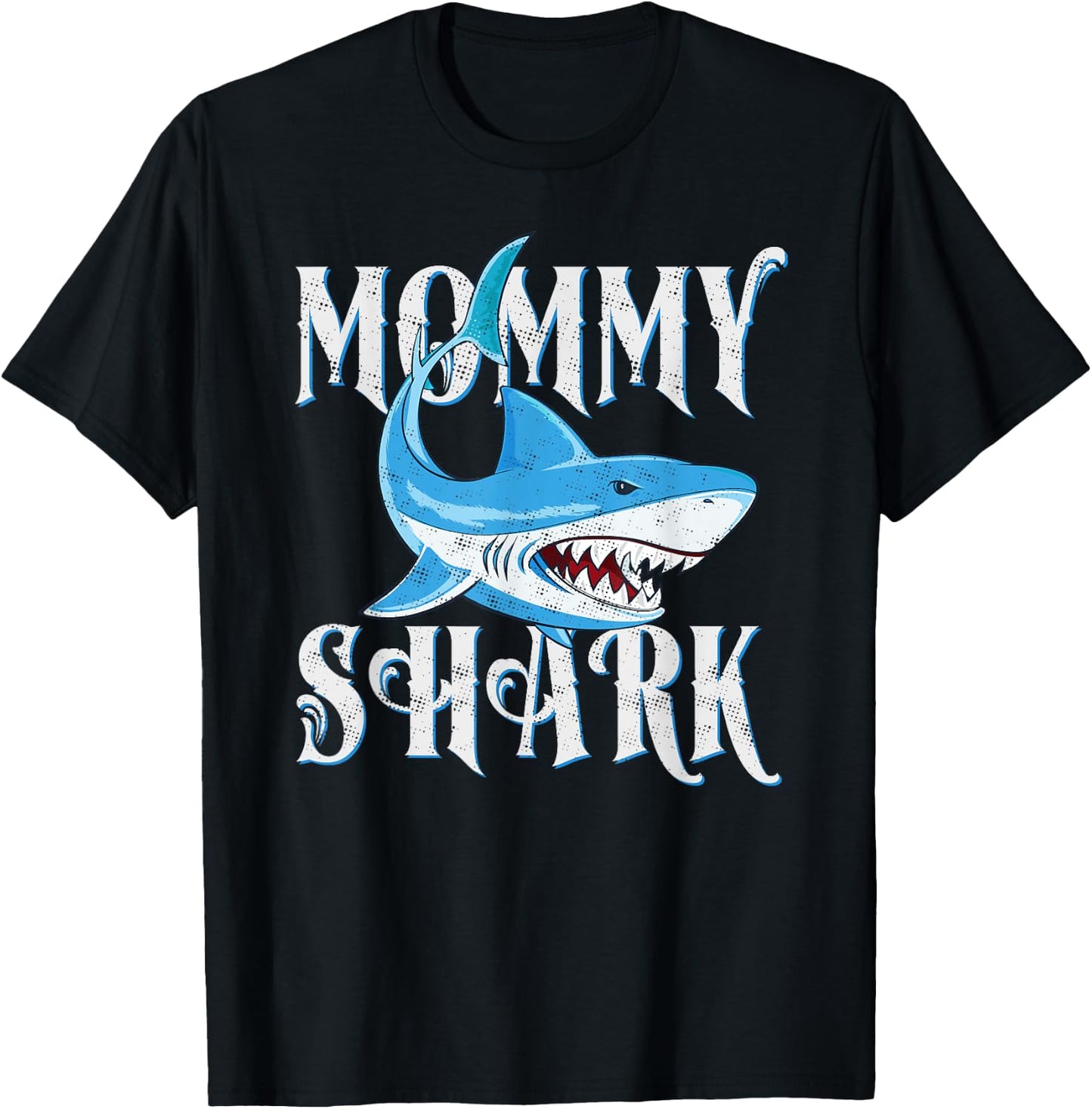 Mommy Shark Shirt, Funny Mom Matching Gift T-Shirt - T-Shirt | Black