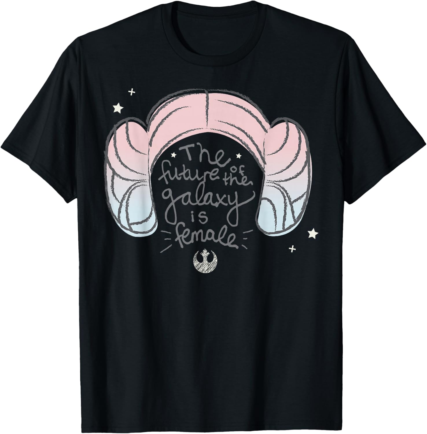 Star Wars Leia Buns The Future Of The Galaxy Is Female T-Shirt - T-Shirt | Black