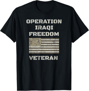 Operation Iraqi Freedom Shirt | OIF Veteran Shirt T-Shirt - T-Shirt | Black