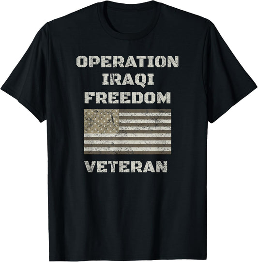 Operation Iraqi Freedom Shirt | OIF Veteran Shirt T-Shirt - T-Shirt | Black