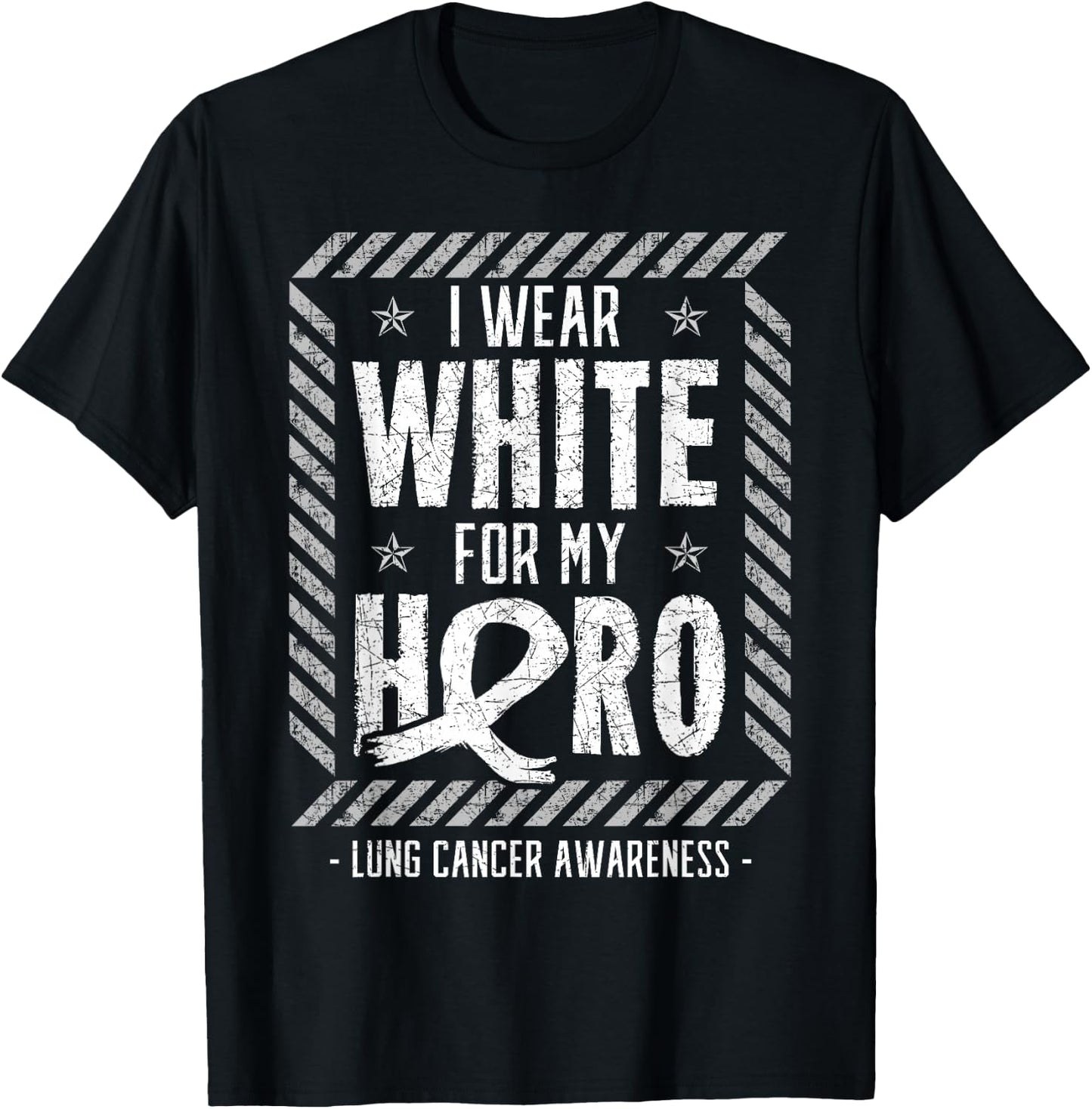 Lung Cancer Shirt Carcinoma Malignant Tumor Hero Chemo Gift T-Shirt - T-Shirt | Black