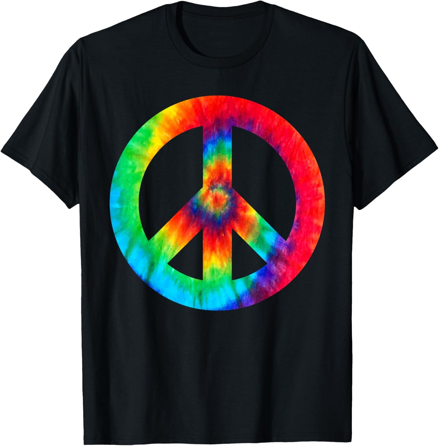 Cool Peace Sign Tie Dye For Boys And Girls T-Shirt - T-Shirt | Black