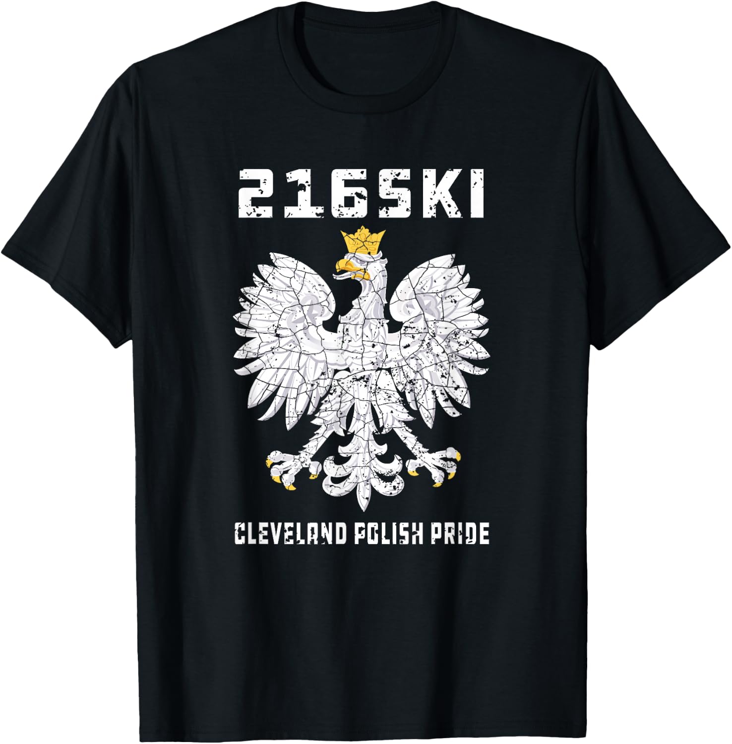 Cleveland Polish Pride 216SKI Dyngus Day Polska T-Shirt - T-Shirt | Black