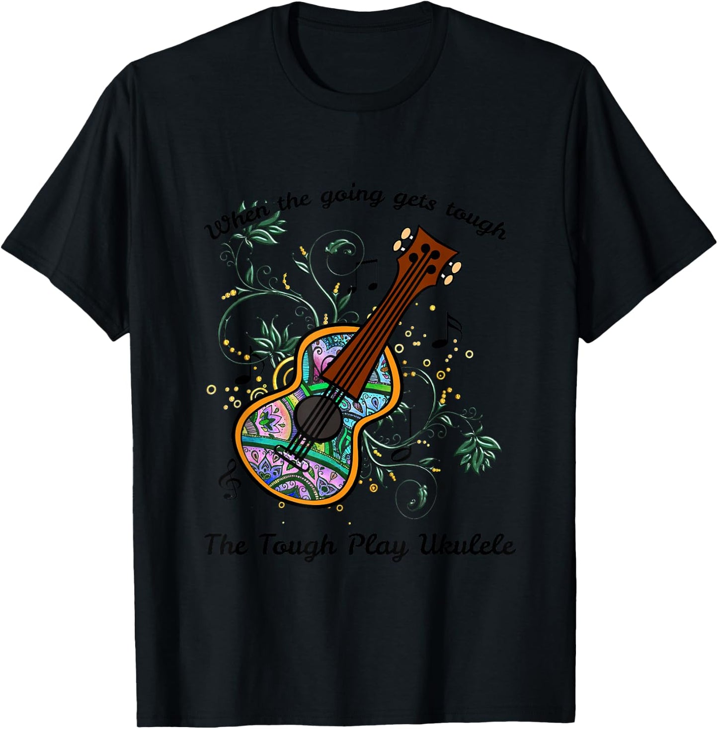 The Tough Play Ukulele T-Shirt - T-Shirt | Black