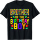Brother of The Birthday Boy Master Builder Building Blocks T-Shirt - T-Shirt | Black