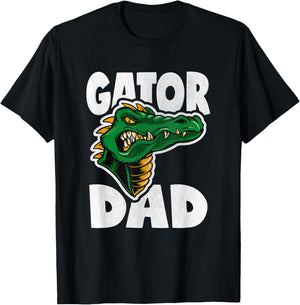 Gator Dad Vintage Retro Monster Alligators Father Men T-Shirt - T-Shirt | Black