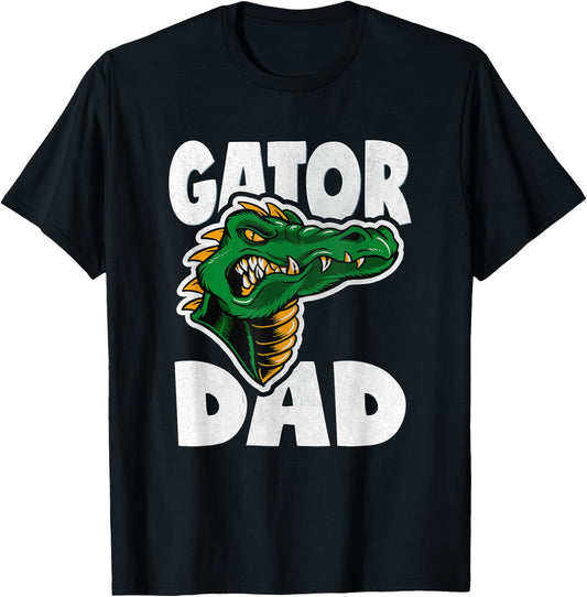 Gator Dad Vintage Retro Monster Alligators Father Men T-Shirt - T-Shirt | Black