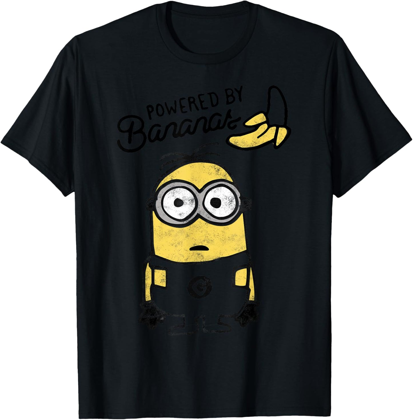 Despicable Me Minions Powered by Bananas Graphic T-Shirt - T-Shirt | Black