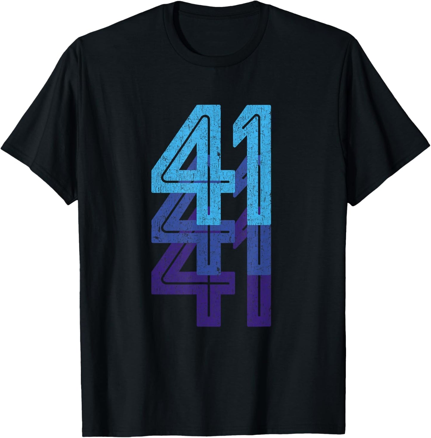 41 T Shirt 41st Birthday Gift Sports Team Year Age T-Shirt - T-Shirt | Black