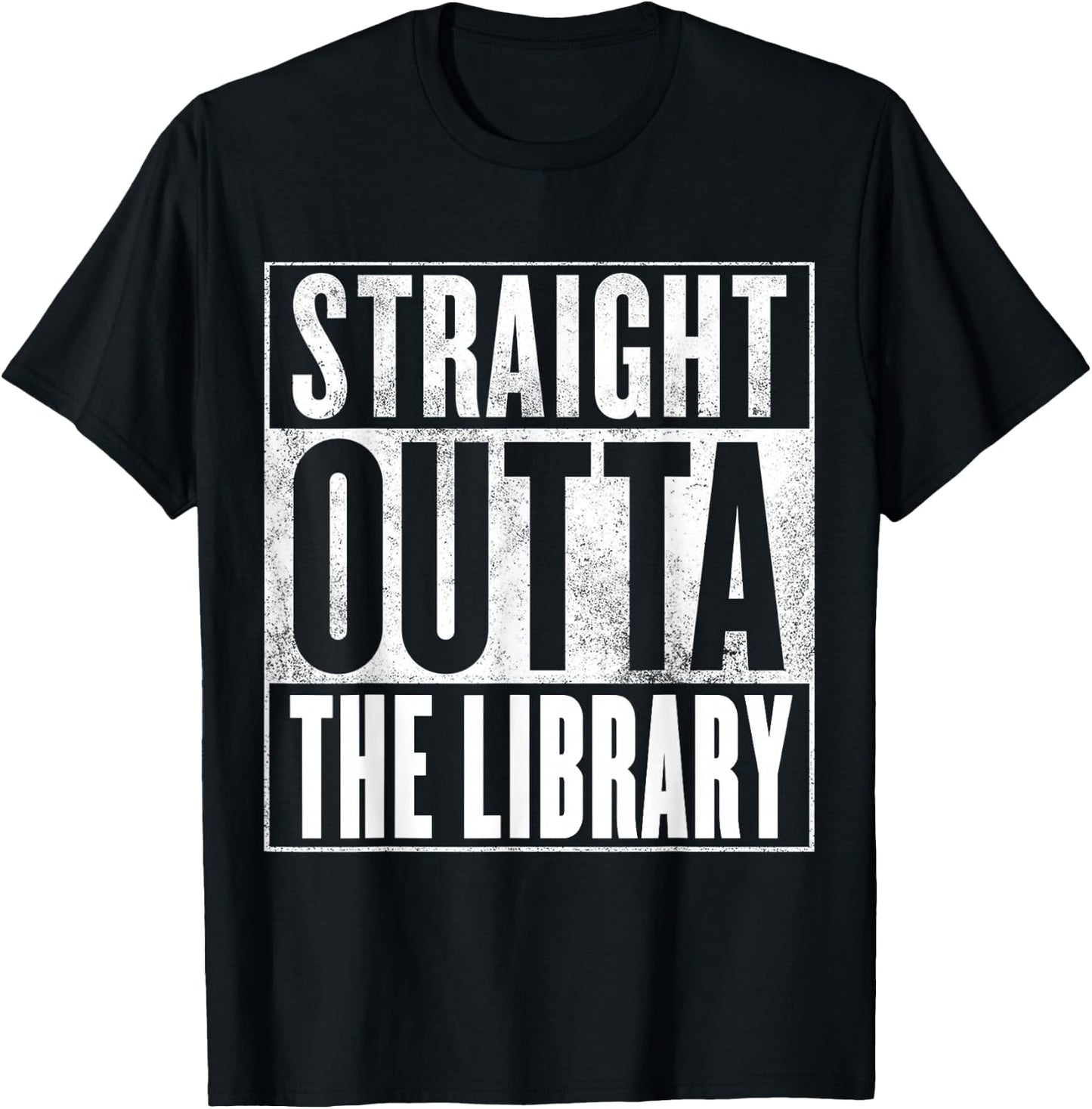 Library - Straight Outta The Library T-Shirt - T-Shirt | Black