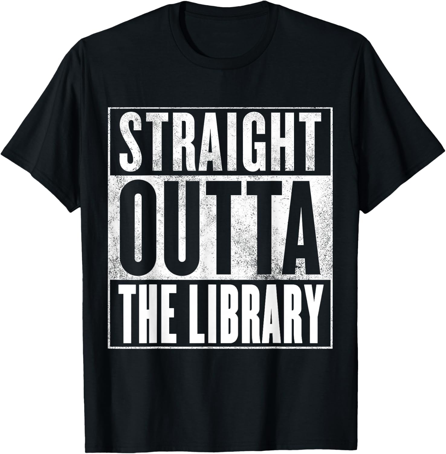 Library - Straight Outta The Library T-Shirt - T-Shirt | Black