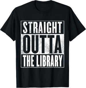 Library - Straight Outta The Library T-Shirt - T-Shirt | Black